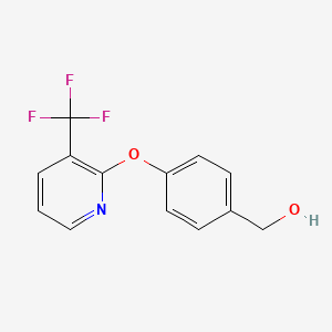 B1386538 (4-{[3-(Trifluoromethyl)pyridin-2-yl]oxy}phenyl)methanol CAS No. 1086376-57-9