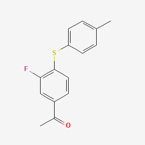 B1386539 1-{3-Fluoro-4-[(4-methylphenyl)thio]phenyl}ethanone CAS No. 1030429-30-1