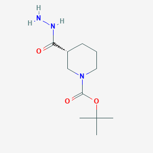 molecular formula C11H21N3O3 B1386551 (R)-1-Boc-piperidine-3-carboxylic acid hydrazide CAS No. 1002359-83-2