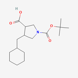 (3R,4R)-1-[(tert-butoxy)carbonyl]-4-(cyclohexylmethyl)pyrrolidine-3-carboxylic acid