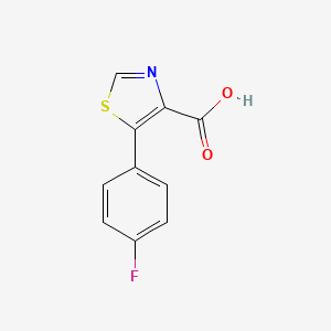 molecular formula C10H6FNO2S B1386558 5-(4-Fluorophenyl)-1,3-thiazole-4-carboxylic acid CAS No. 483315-64-6
