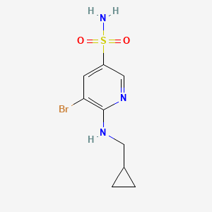 5-Bromo-6-(cyclopropylmethylamino)pyridine-3-sulfonamide