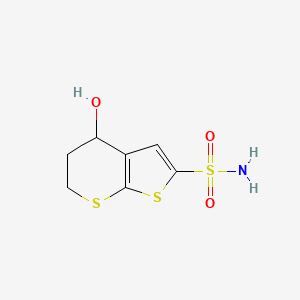 4-Hydroxy-5,6-dihydro-4H-thieno[2,3-b]thiopyran-2-sulfonamide