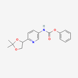 Phenyl 6-(2,2-dimethyl-1,3-dioxolan-4-yl)pyridin-3-ylcarbamate