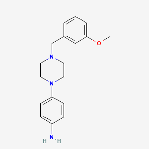 4-[4-[(3-Methoxyphenyl)methyl]piperazin-1-yl]aniline