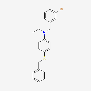 molecular formula C22H22BrNS B13865777 4-(Benzylthio)-N-(3-bromobenzyl)-N-ethylaniline 