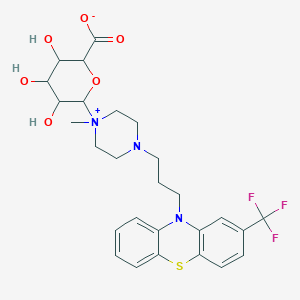 3,4,5-Trihydroxy-6-[1-methyl-4-[3-[2-(trifluoromethyl)phenothiazin-10-yl]propyl]piperazin-1-ium-1-yl]oxane-2-carboxylate