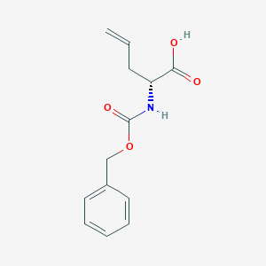 molecular formula C13H15NO4 B138658 (R)-2-(((Benzyloxy)carbonyl)amino)pent-4-enoic acid CAS No. 127474-54-8