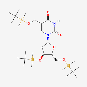 3',5'-Bis-O-[(1,1-dimethylethyl)dimethylsilyl]-a-[[(1,1-dimethylethyl)dimethylsilyl]oxy]thymidine