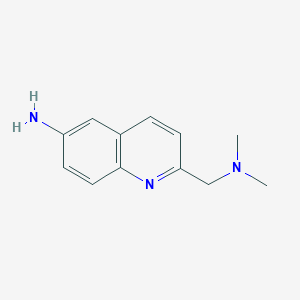 molecular formula C12H15N3 B13865864 2-[(Dimethylamino)methyl]-6-quinolinamine 