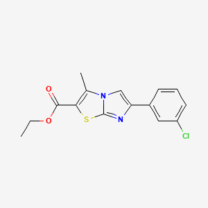 Ethyl 6-(3-chlorophenyl)-3-methylimidazo[2,1-b][1,3]thiazole-2-carboxylate