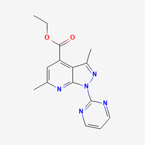 Ethyl 3,6-dimethyl-1-pyrimidin-2-ylpyrazolo[3,4-b]pyridine-4-carboxylate