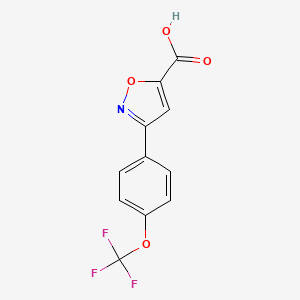 B1386592 3-[4-(Trifluoromethoxy)phenyl]-1,2-oxazole-5-carboxylic acid CAS No. 1038715-08-0