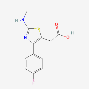 B1386611 [4-(4-Fluoro-phenyl)-2-methylamino-thiazol-5-yl]-acetic acid CAS No. 1019111-19-3
