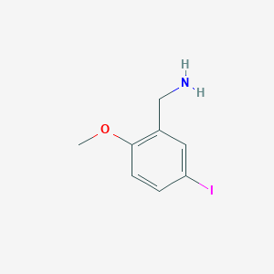 molecular formula C8H10INO B1386612 (5-Iodo-2-methoxyphenyl)methanamine CAS No. 793695-89-3