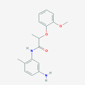 molecular formula C17H20N2O3 B1386637 N-(5-Amino-2-methylphenyl)-2-(2-methoxyphenoxy)-propanamide CAS No. 1020723-35-6