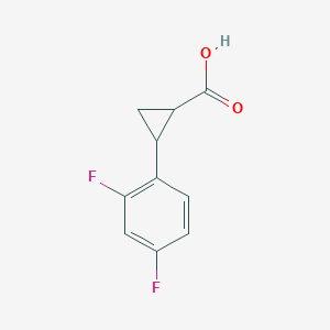 molecular formula C10H8F2O2 B1386638 2-(2,4-Difluorophenyl)cyclopropane-1-carboxylic acid CAS No. 1157642-22-2