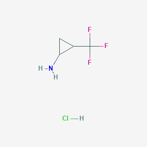 molecular formula C4H7ClF3N B1386641 2-(Trifluoromethyl)cyclopropan-1-amine hydrochloride CAS No. 1172072-62-6