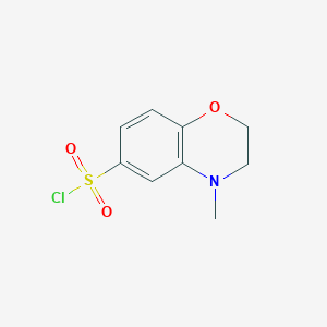 4-methyl-3,4-dihydro-2H-1,4-benzoxazine-6-sulfonyl chloride