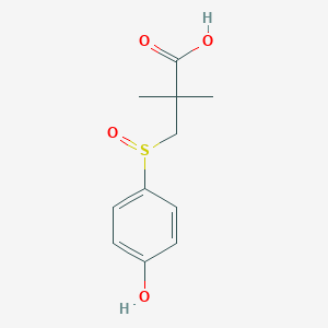 3-[(4-Hydroxyphenyl)sulfinyl]-2,2-dimethylpropanoic acid