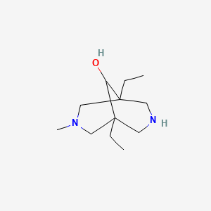 molecular formula C12H24N2O B1386646 1,5-Diethyl-3-methyl-3,7-diaza-bicyclo[3.3.1]-nonan-9-ol CAS No. 1171988-58-1