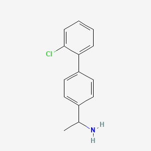 molecular formula C14H14ClN B1386648 1-(2'-Chlorobiphenyl-4-yl)-ethylamine CAS No. 1049143-24-9