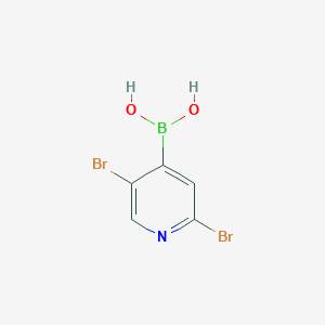 molecular formula C5H4BBr2NO2 B1386654 Ácido (2,5-dibromopiridin-4-il)borónico CAS No. 1031843-77-2