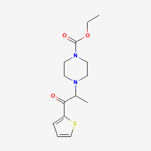 molecular formula C14H20N2O3S B1386655 4-[1-metil-2-oxo-2-(2-tienil)etil]tetrahidro-1(2H)-pirazinocarboxilato de etilo CAS No. 1017782-53-4