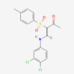 molecular formula C17H15Cl2NO3S B1386674 (3Z)-4-[(3,4-dichlorophenyl)amino]-3-(4-methylbenzenesulfonyl)but-3-en-2-one CAS No. 1025138-31-1