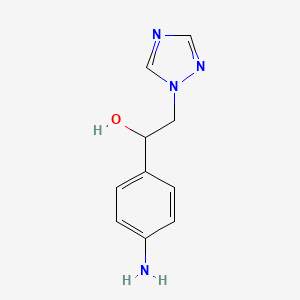 molecular formula C10H12N4O B1386677 1-(4-Amino-phenyl)-2-[1,2,4]triazol-1-yl-ethanol CAS No. 947013-69-6