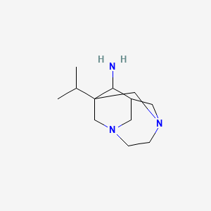molecular formula C12H23N3 B1386686 1-Isopropyl-3,6-diaza-tricyclo[4.3.1.1*3,8*]undec-9-ylamine CAS No. 1197231-48-3