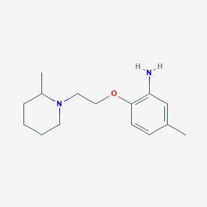 molecular formula C15H24N2O B1386688 5-Methyl-2-(2-(2-methylpiperidin-1-yl)ethoxy)aniline CAS No. 947017-80-3