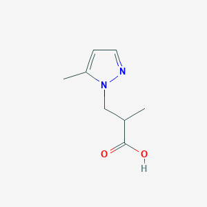 molecular formula C8H12N2O2 B1386689 2-Methyl-3-(5-methyl-pyrazol-1-YL)-propionic acid CAS No. 1013936-87-2