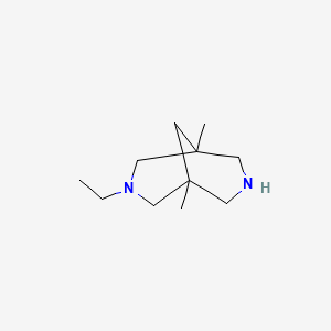 molecular formula C11H22N2 B1386690 3-Ethyl-1,5-dimethyl-3,7-diazabicyclo[3.3.1]nonane CAS No. 917202-56-3