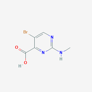 molecular formula C6H6BrN3O2 B1386697 5-Bromo-2-(methylamino)pyrimidine-4-carboxylic acid CAS No. 937647-22-8