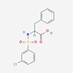 molecular formula C15H14ClNO4S B1386699 ((3-Chlorophenyl)sulfonyl)phenylalanine CAS No. 1449132-27-7