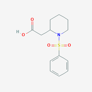 molecular formula C13H17NO4S B1386700 [1-(Phenylsulfonyl)piperidin-2-yl]acetic acid CAS No. 1170859-32-1