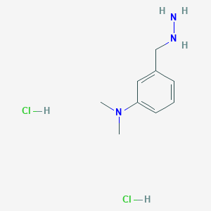 molecular formula C9H17Cl2N3 B1386701 3-(Hydrazinomethyl)-N,N-dimethylaniline dihydrochloride CAS No. 1177344-05-6