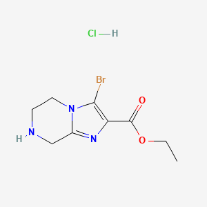 Ethyl 3-bromo-5,6,7,8-tetrahydroimidazo[1,2-a]pyrazine-2-carboxylate hydrochloride