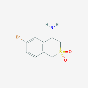 molecular formula C9H10BrNO2S B1386703 4H-Amino-6-bromo-1,3-dihydroisothiochromen-1,1-dioxide CAS No. 916420-32-1