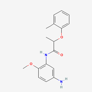 molecular formula C17H20N2O3 B1386707 N-(5-Amino-2-methoxyphenyl)-2-(2-methylphenoxy)-propanamide CAS No. 1020054-86-7