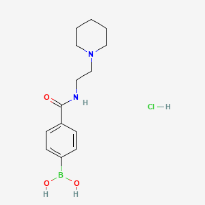 (4-((2-(Piperidin-1-yl)ethyl)carbamoyl)phenyl)boronic acid hydrochloride