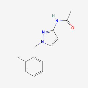 N-[1-[(2-methylphenyl)methyl]pyrazol-3-yl]acetamide