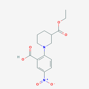 B1386722 2-[3-(Ethoxycarbonyl)piperidin-1-yl]-5-nitrobenzoic acid CAS No. 1000018-70-1
