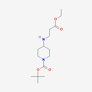 molecular formula C15H28N2O4 B13867235 Ethyl 3-(1-tert-butoxycarbonyl-4-piperidyl)aminopropionate 