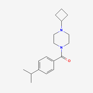 (4-Cyclobutylpiperazin-1-yl)-(4-propan-2-ylphenyl)methanone