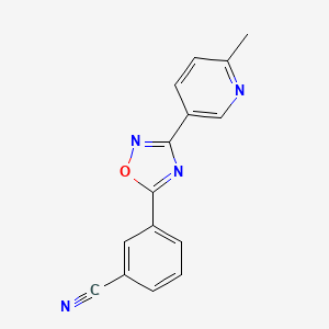 3-[3-(6-Methylpyridin-3-yl)-1,2,4-oxadiazol-5-yl]benzonitrile