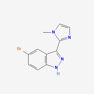 molecular formula C11H9BrN4 B13867299 5-bromo-3-(1-methylimidazol-2-yl)-1H-indazole 