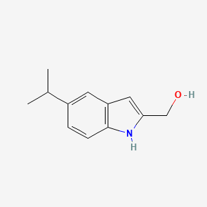 molecular formula C12H15NO B13867318 (5-propan-2-yl-1H-indol-2-yl)methanol 