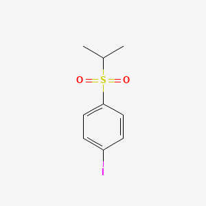 molecular formula C9H11IO2S B13867342 1-Iodo-4-isopropylsulfonyl-benzene 